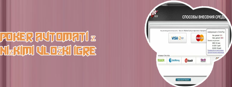 Poker avtomati z nizkim depozitom v Sloveniji